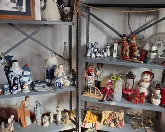 Assorted Christmas Figurines and Decor