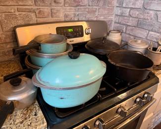 Vintage Club Aluminum Turquoise Cookware Set