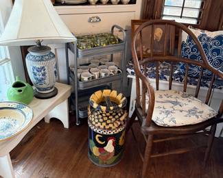 Blue and White Chinoiserie Table Lamp