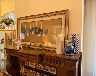 Framed Print of Cranes by Ogata Korin