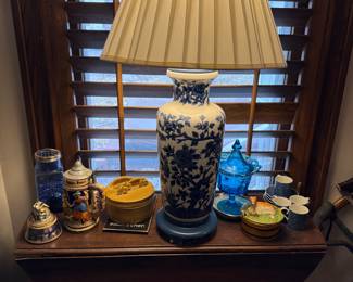 Blue and White Chinoiserie Ginger Jar Lamp