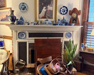 Blue and White Porcelain Dinnerware Set