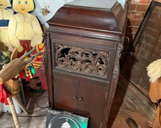 Antique Silvertone Phonograph Cabinet