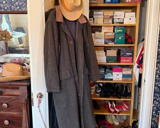 Men's Vintage Wool Blend Tweed Overcoat