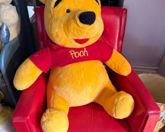 Large Winnie the Pooh Plush Toy in Miniature Armchair