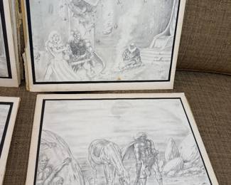 The Warrior & The Wizard - Drawing Series by Pat Binder