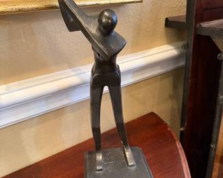 Abstract Sculpture of Golfer