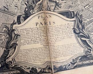 Antique Map of Paris