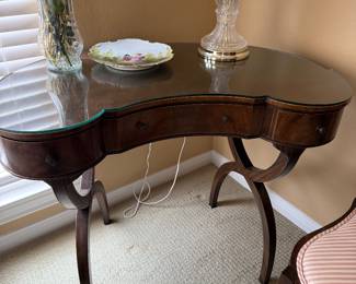 Antique Kidney Shaped Desk