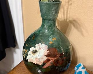Floral Inlaid Vase