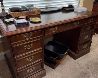 Vintage Leather Top Desk