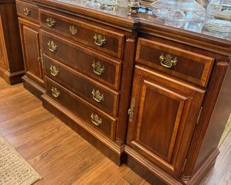 Credenza with inlaid wood