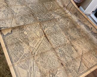 Antique Map of Paris