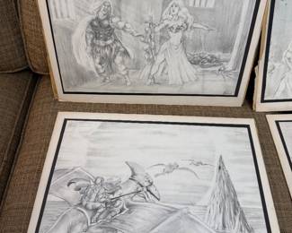 The Warrior & The Wizard - Drawing Series by Pat Binder