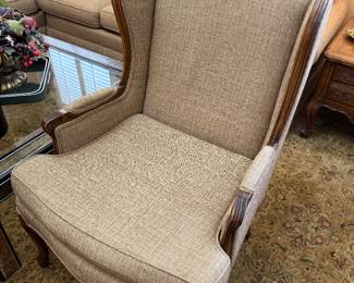 Upholstered Wing Back Chair