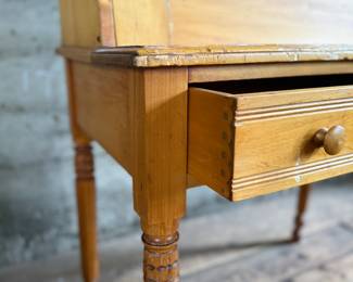 This lot features a plantation-style secretary desk with intricate details throughout that measures, 60.5” H x 36” W x 20.5” D.