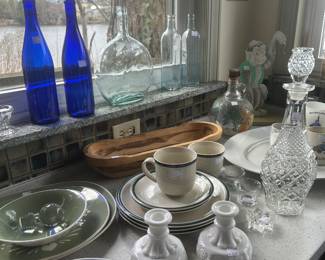 Kitchen Items & Cobalt  Glass