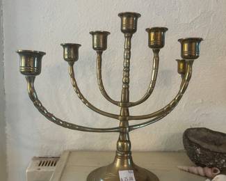 Brass Turn-able Menorah  