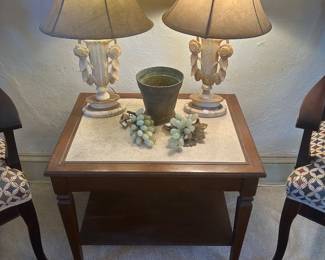 Set of two Alabaster Lamps