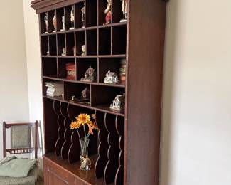 Antique Wooden Postmasters Mail Sorter