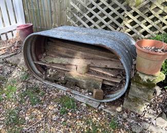 Large galvanized tub