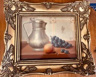 Vintage oil Painting by V. Dam from Austria 