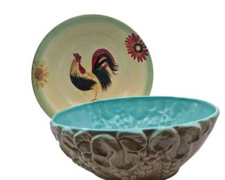 Vintage California Pottery & Pfaltzgraff Centerpiece Bowls