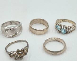 Petite Size Ring Mix - All 925 Sterling