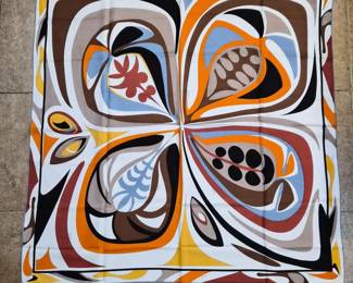 Emilio Pucci Silk Scarf Abstract Earthtones (#3)