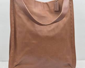 Camel Brown Vintage Coach “West End” Leather Hobo-Style Bag 9466