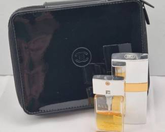 Chanel Allure Parfum Spray & Zip Around Makeup Bag