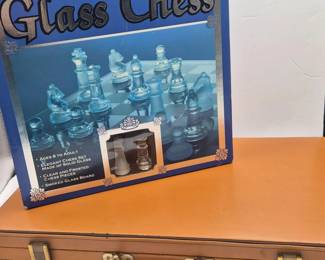 Glass Chess Set (New in Box) & Backgammon Set in Case