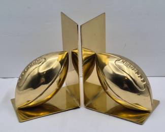 Gatco Brass Football Bookend Pair