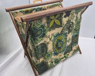 Vintage Folding Sewing Basket Caddy