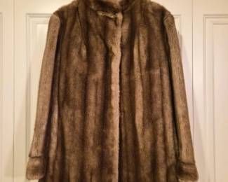 Vintage Faux Fur Coat - Tissavel, France Size 14