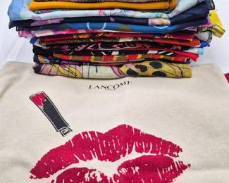 Nice Mix of Women’s Fashion Scarves with Lancome Tote