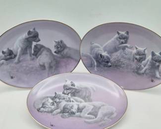 "The Wild Bunch" Wolf Cub Plates & Ornaments, Bradford Exchange