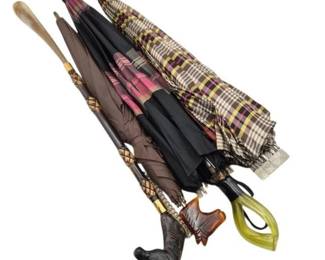 Parasol Trio & Carved Handle Shoe Horn