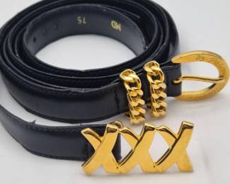 Pair of 1980s Paloma Picasso Leather Belts - Made in Italy