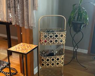 Plant stand + 3 tier metal storage
