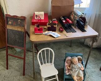 Vintage toys, train set