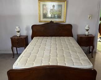 vintage master bedroom set, hurricane lamps