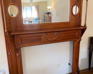 Antique Victorian style fire place mantel