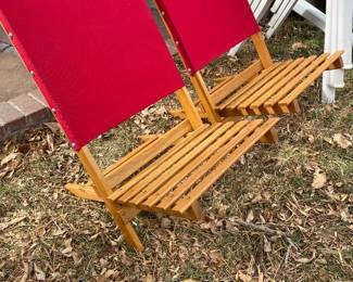 Wooden camp chairs