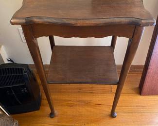 Antique two tier parlor table 
