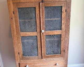 Antique Pie Safe with 1 drawer