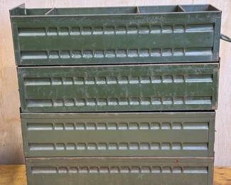 vintage metal divided drawers 