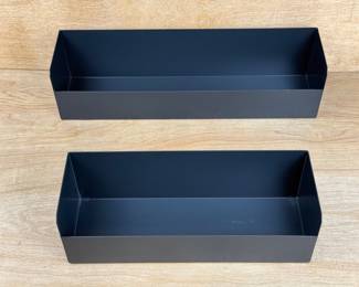 2 Metal Bin Box Trough Storage Part Tool Tray Organizer Heavy Duty Steel Several sets of these never opened or used