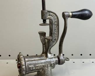 Vintage Enterprise No 5 Tinned Hand Crank Meat Food Grinder Made in USA