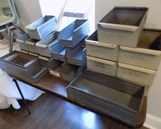 Metal industrial bins